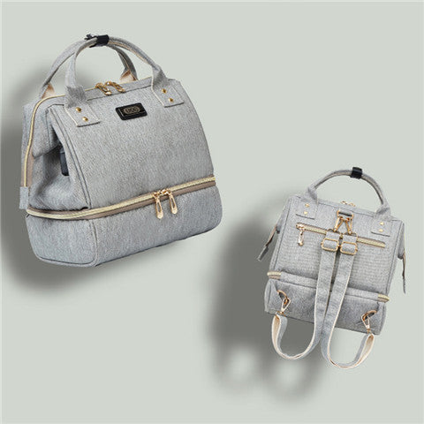 Diaper Bag Mummy Maternity Baby Bags Small Travel Grey Nappy Changing Backpack